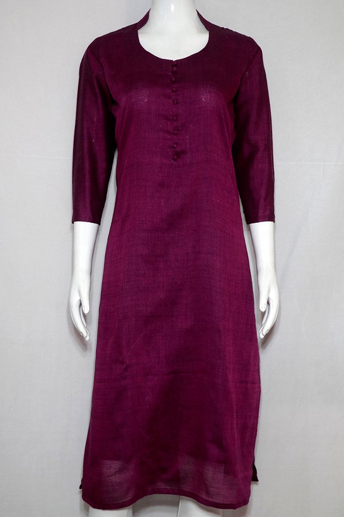 Buy Purple Jacquard Party Wear Kurti Online