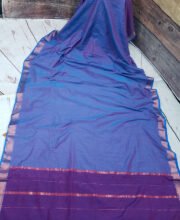 Blue & Purple Color Handloom Silk Saree