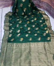 Emerald Green Color Silk Saree