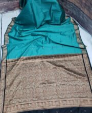 Turquoise Green Color Semi Bomkai Saree