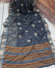 Grey Color Silk Saree