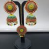 Multi Color Jhumka With Maangtika And Beads