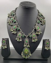 German Silver Kundan Necklace Set