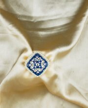 Blue Color Kundan Meena Kari Finger Ring