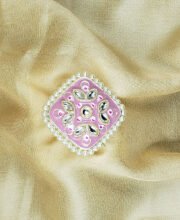 Baby Pink Color Kundan Meena Kari Finger Ring