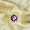 Purple Color Kundan Meena Kari Finger Ring