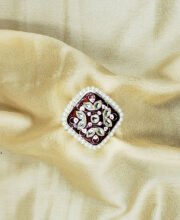 Maroon Color Kundan Meena Kari Finger Ring