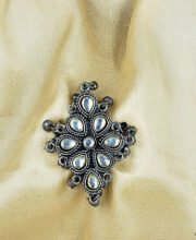 German Silver Kundan Finger Ring