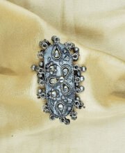 German Silver Kundan Finger Ring
