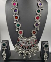 German Silver Meena Kari Necklace Set