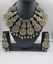 German Silver Kundan Necklace Set
