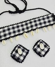 Gamcha Printed Choker Necklace Set