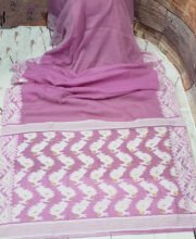 Lavender Color Jamdani Saree