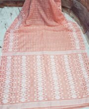 Peach Color Jamdani Saree