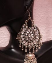 German Silver Kundan Jhumka