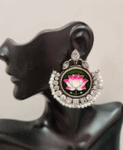 Sky Blue Color Meena Kari Jhumka