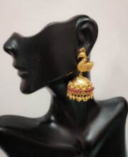 Gold Plated Peacock Jhumka
