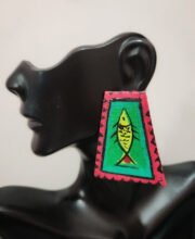 Multi Color Fabric Ear-Ring