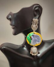 Hand Crafted Clay Metal Jhumka