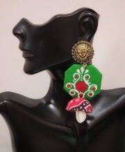 Multi Color Fabric Jhumka
