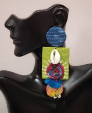 Multi Color Fabric Jhumka