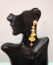 Gold Plated Long Layered Jhumka