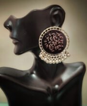 German Silver Meenakari Stud