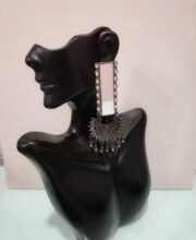 Mirror Black Metal Ear-Ring