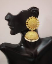 Alloy Metal Gold Polish Jhumka