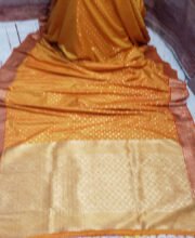 Orange Color Katan Saree