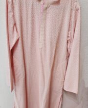 Pink Color Chikan Kari Men's Kurta