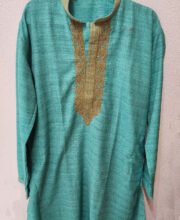Sea-Green Color Embroidery Men's Kurta