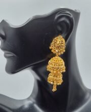 Gold Plated Double Layered Jhumka