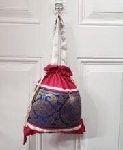 Pink & Blue Color Benarasi Batua