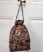 Maroon Multi Color Kalamkari Printed Batua