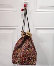 Red Multi Color Kalamkari Printed Batua