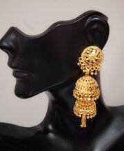 Gold Plated Double Layered Jhumka
