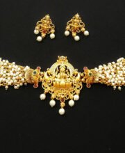 Gold Plated Choker Necklace Set