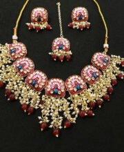 Gold Plated Kundan Necklace Set