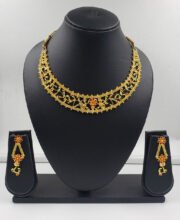 Gold Plated Meenakari Necklace Set