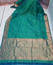 Turquoise Green Color Katan Silk Saree