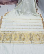 Off-White Color Kerala Cotton Saree