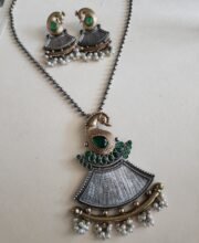 Dual Tone German Silver Necklace Set