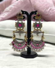 Dual Tone Silver Replica Ear-Ring