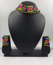 Multi Color Handcratfted Choker Necklace Set