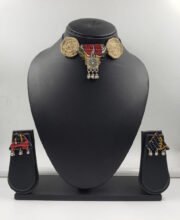 Multi Color Hand Crafted Jute Choker Necklace Set