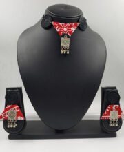 Multi Color Hand Crafted Jute Choker Necklace Set