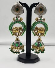 Dual Tone Silver Replica Jhumka