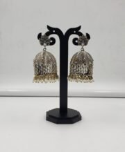 Dual Tone Silver Replica Jhumka