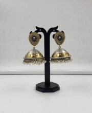 Dual Tone Silver Replica Jhumka